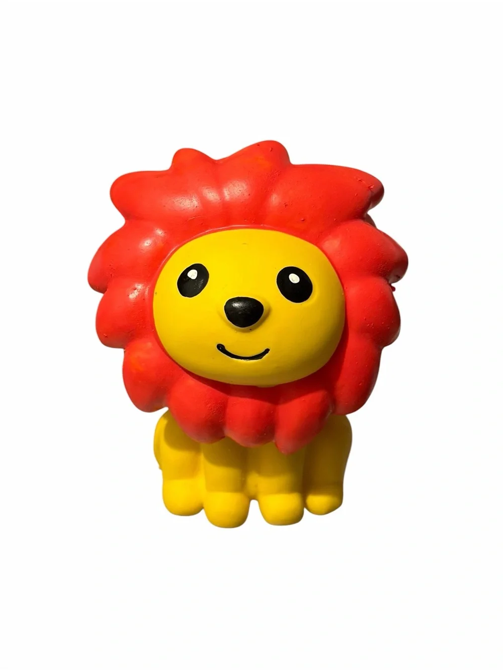 New Lion Dog Squeaky Toy – Bright Colorful Plush-Free Pet Toy